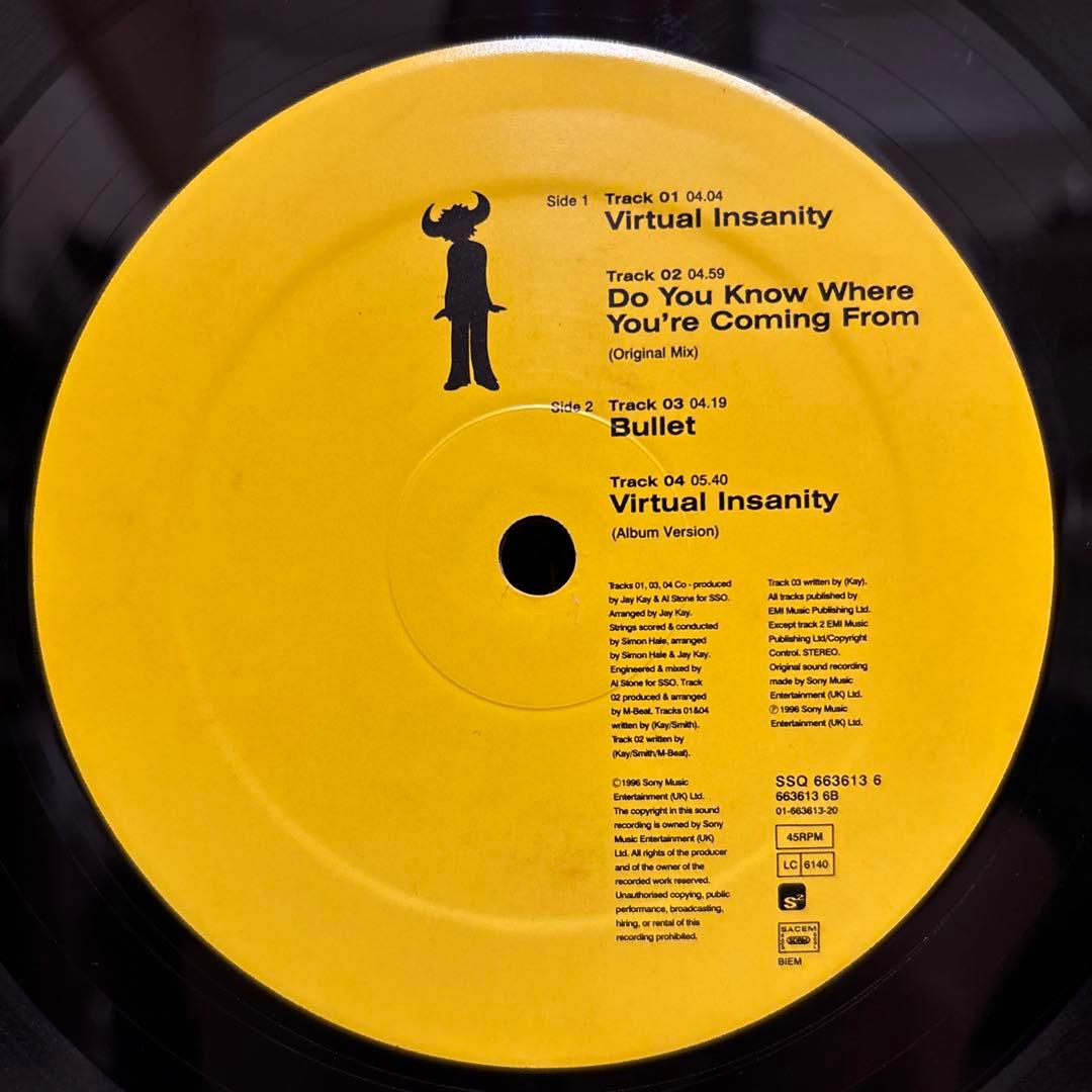 UKオリジナル盤 Jamiroquai Virtual Insanity LP
