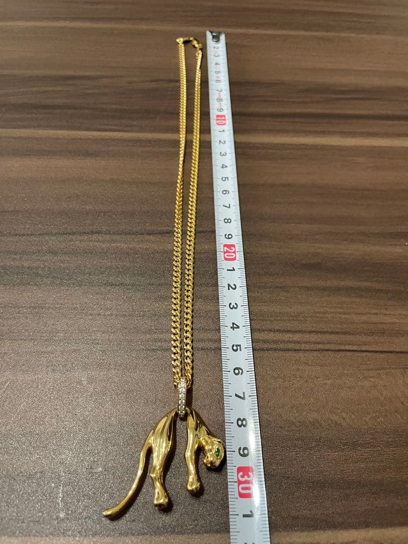 【値下げ可】パンサーネックレス 金メッキ チェーン50cm