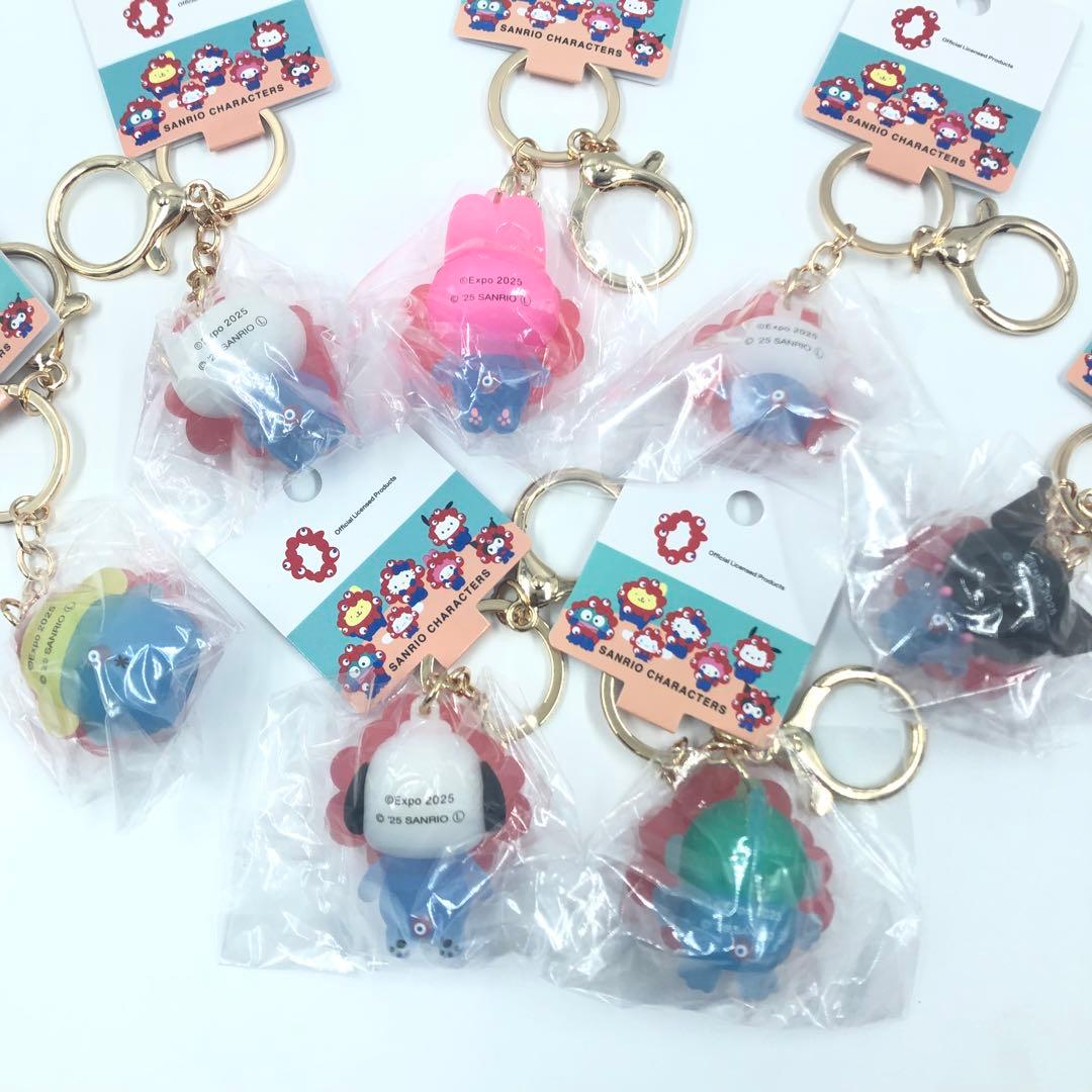 全7種 コンプリート クリア サンリオ ミャクミャク なりきり立体キーホルダー