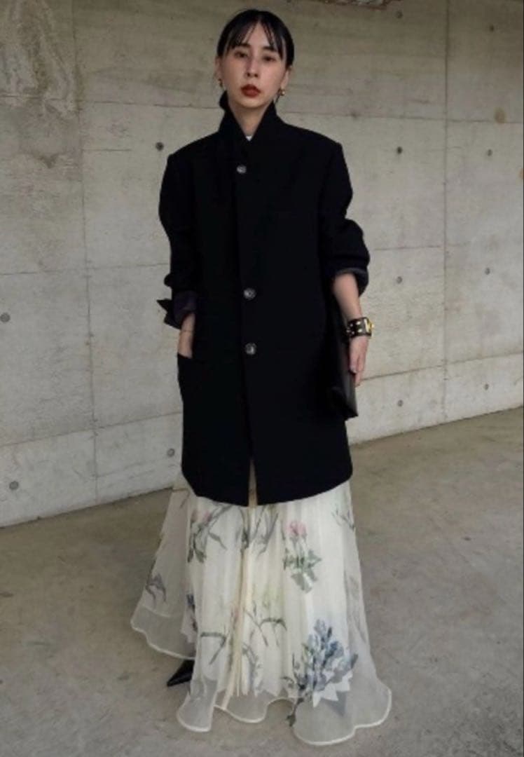 AMERI SOFIA ORGANZA LAYERED SKIRT★M