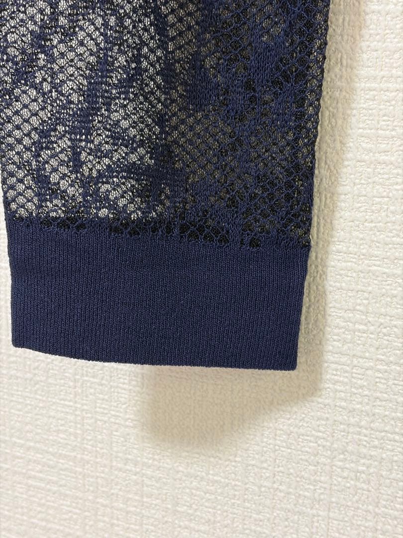 【新品】CELFORD ネイビー レース クロップド カーディガン