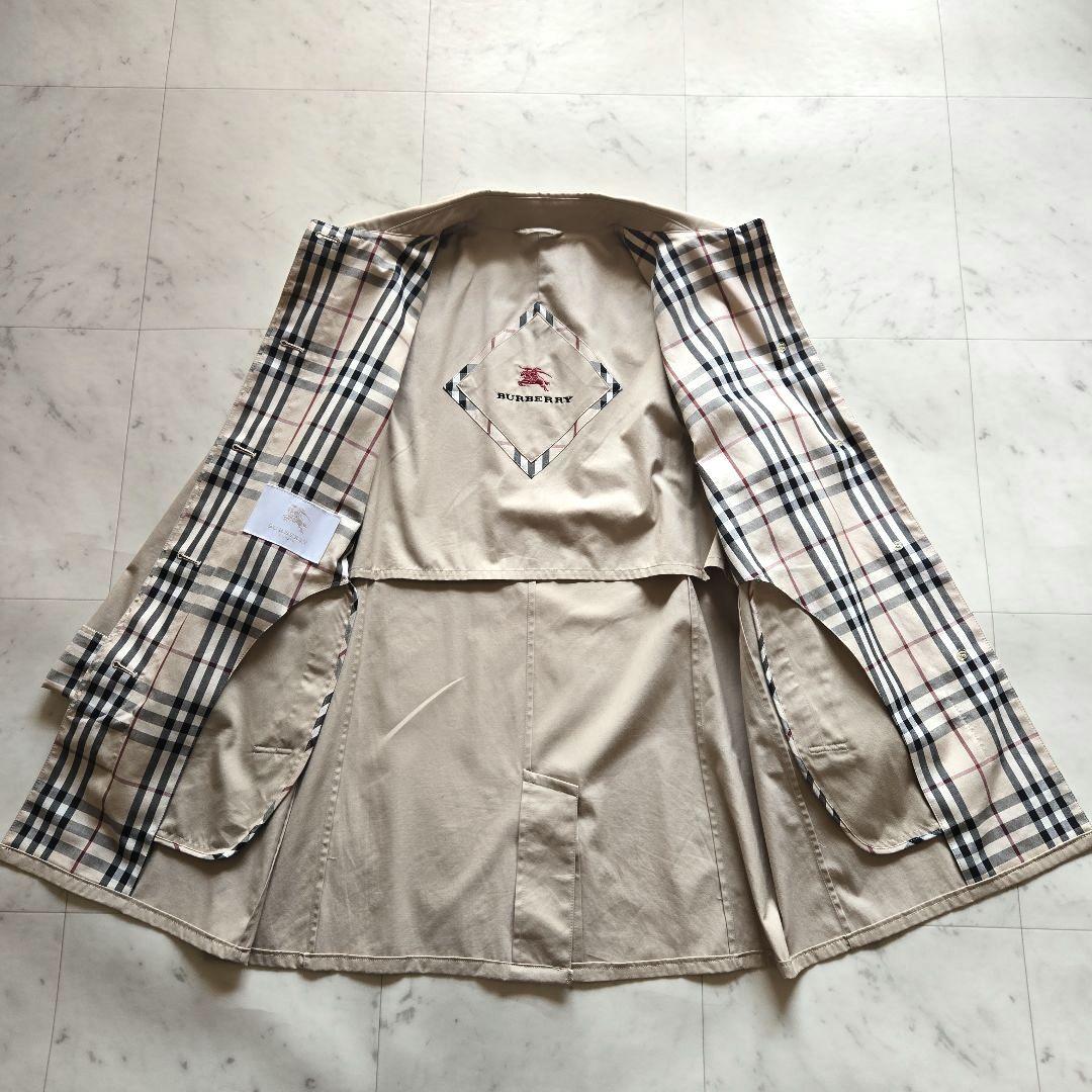 希少★ BURBERRY LONDON ステンカラーコート ノバチェック 刺繍