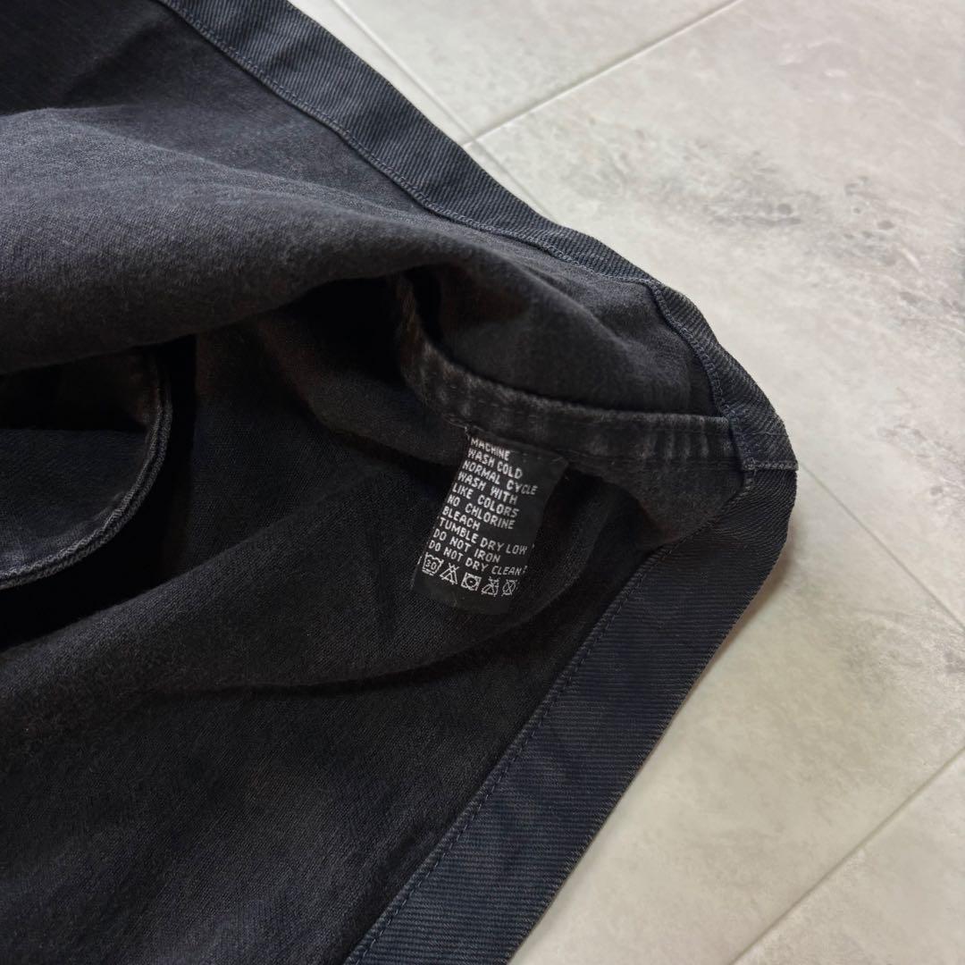 【90s】Ralph Lauren black denim mods coat