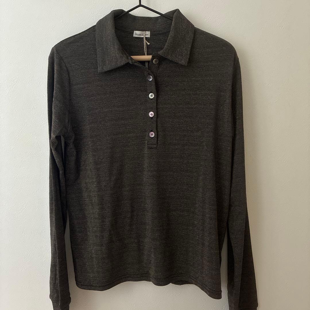 steven alan ラメ ジャージー ポロカットソー