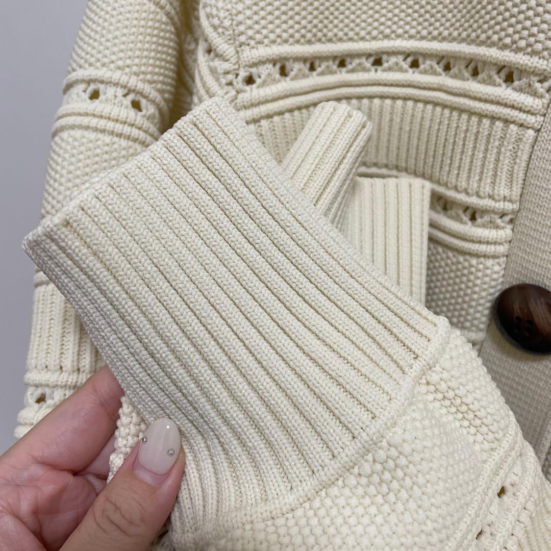 26SS ADAM ET ROPE' WEB限定mixパターンニットカーディガン