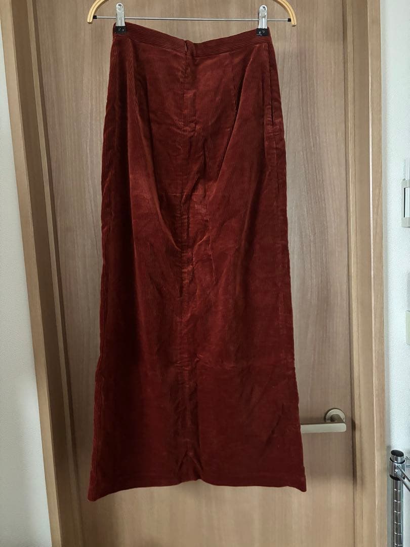 スカート AURALEE WASHED CORDUROY SLIT LONG SKIRT