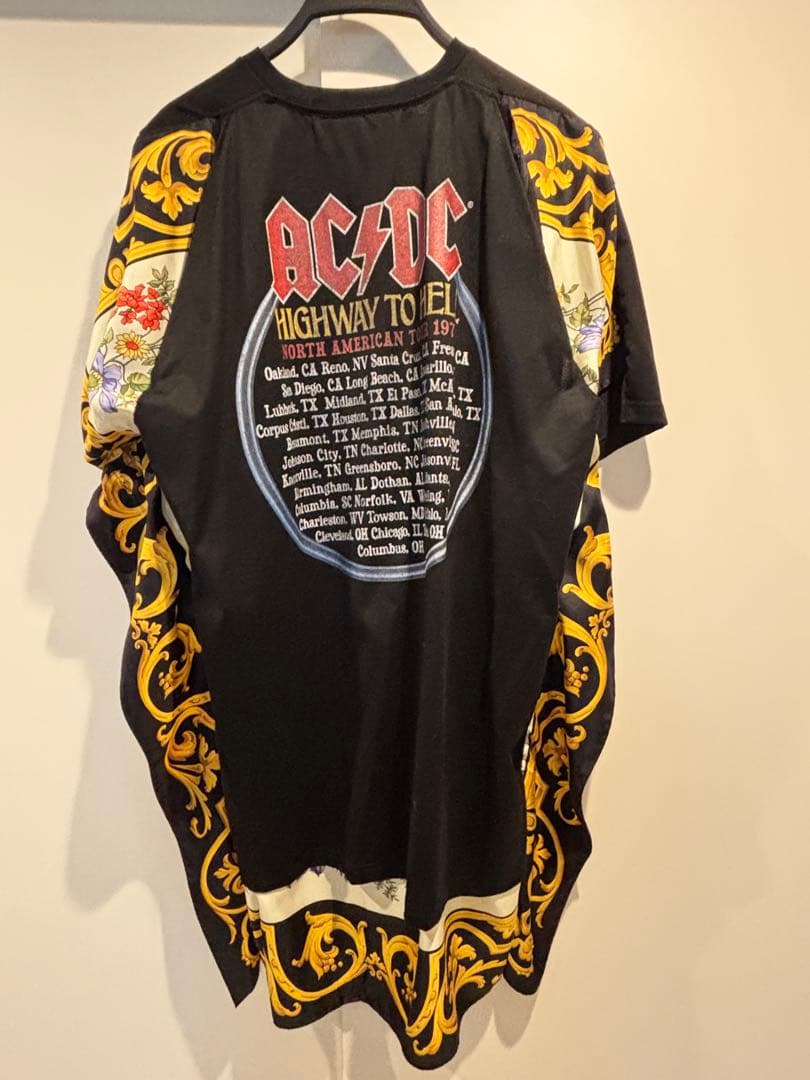 ジュンヤワタナベマン× AC/DCシルクスカーフTシャツ