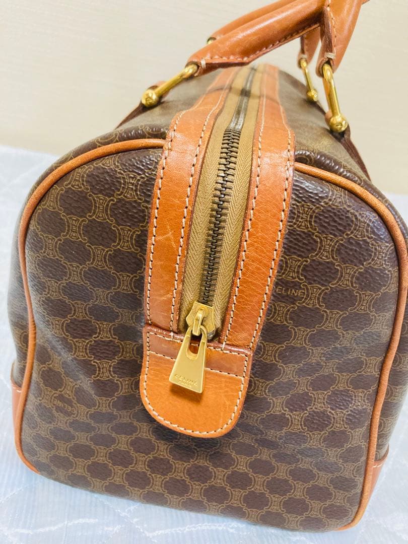 CELINE セリーヌ　ボストンバッグ ブラウンレザー
