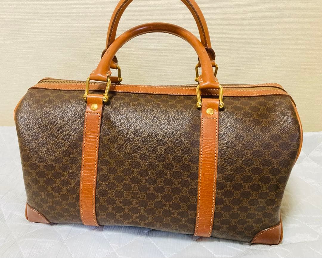 CELINE セリーヌ　ボストンバッグ ブラウンレザー