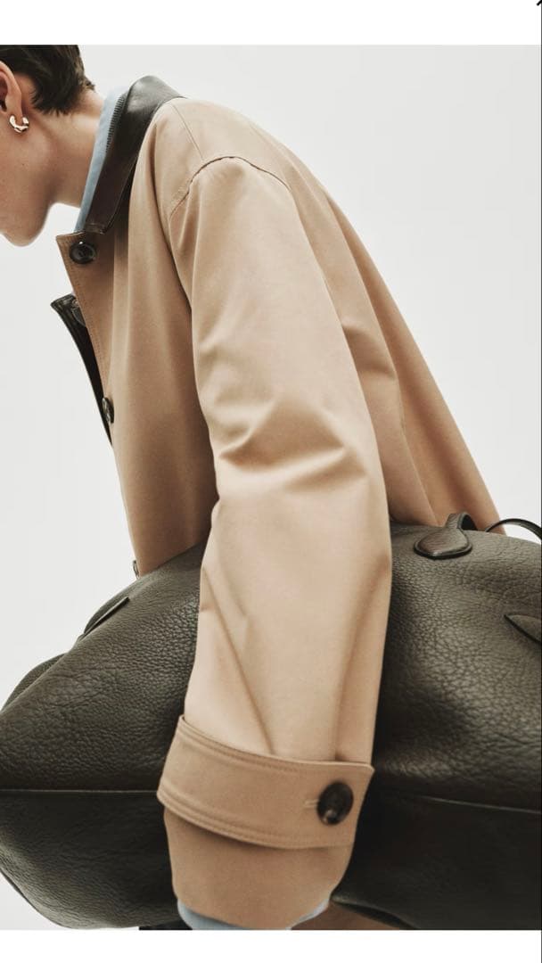 今期/レザートレンチコート/beige/XL/新品未使用