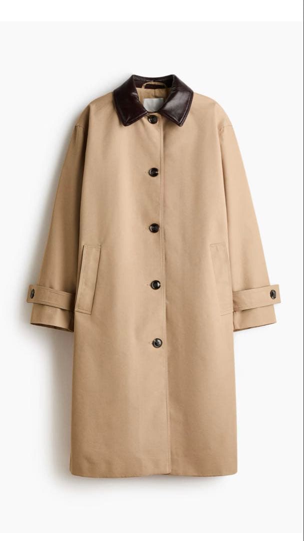 今期/レザートレンチコート/beige/XL/新品未使用