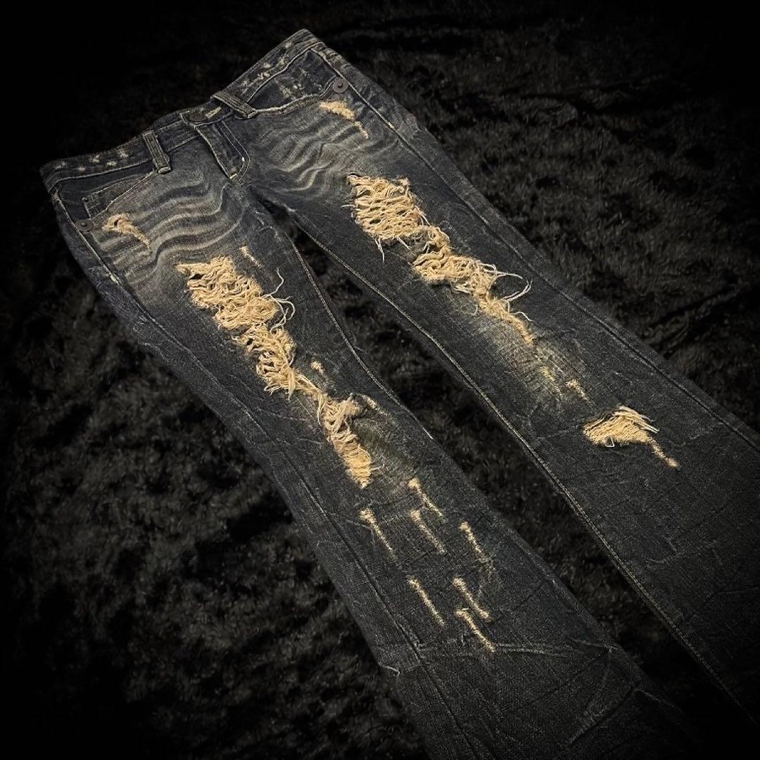 パンツ 00s damage denim kmrii ifsixwasnine lgb