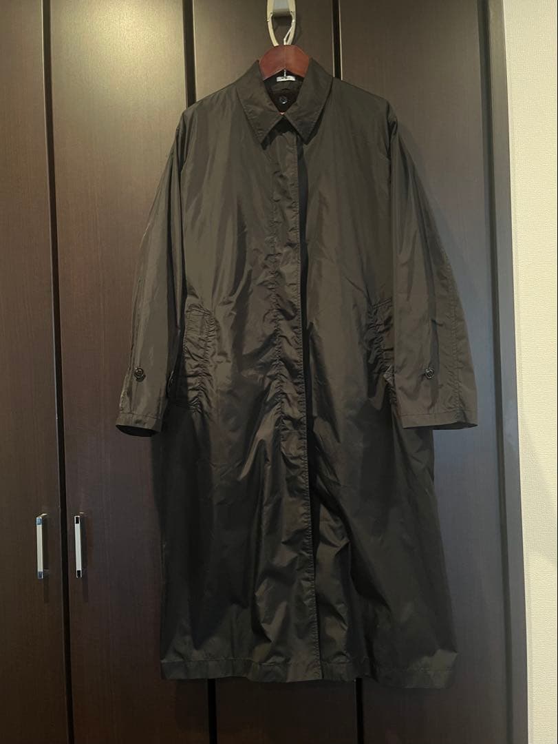 新品　nowos ブラックナイロンコート　ライナー付き　Sサイズ