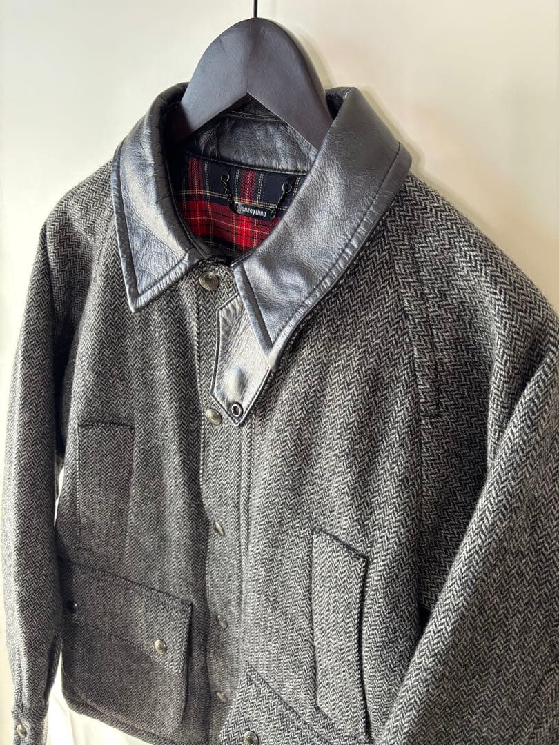 Monkey Time Tweed ヘリンボーンウールカバーオールジャケット
