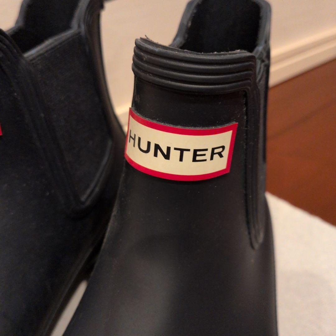 HUNTER ネイビー ショートレインブーツショート