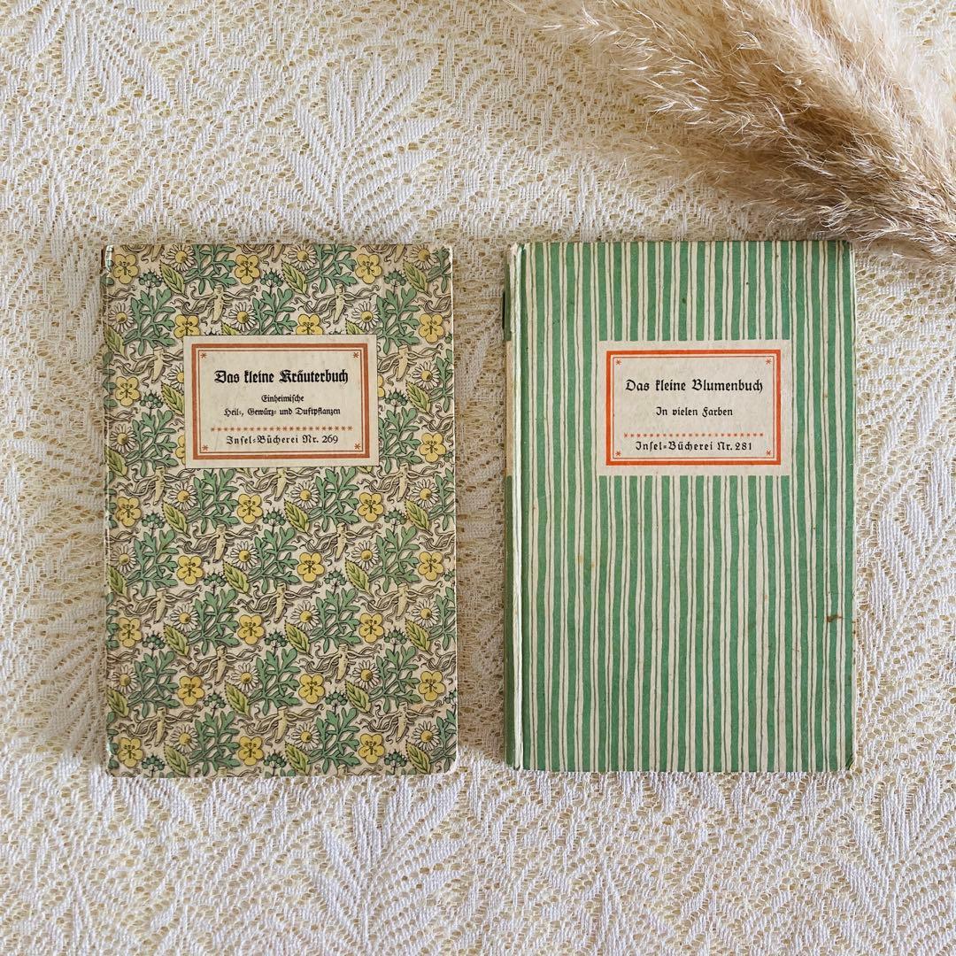 洋書　古書　インゼル文庫 No.269 & 281　小さな植物図鑑2冊セット♪