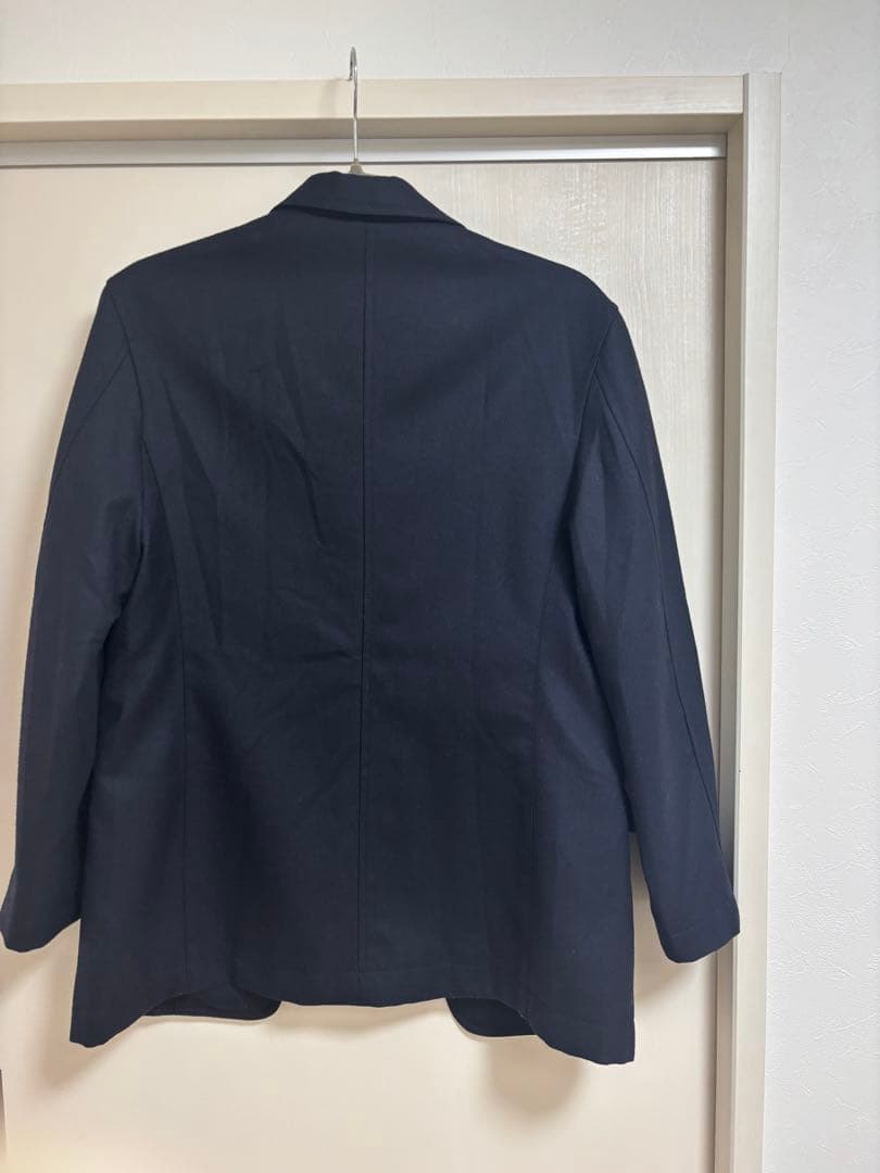Spick & Span ウールカルゼロングジャケット ネイビー 22AW