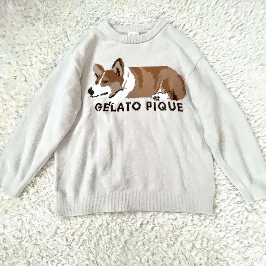 ジェラートピケSLEEPING DOGジャガードプルオーバー＆ロングパンツセット