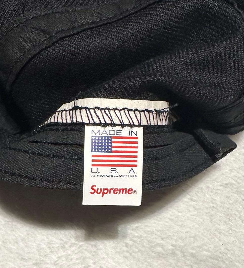 supreme 黒　キャップ