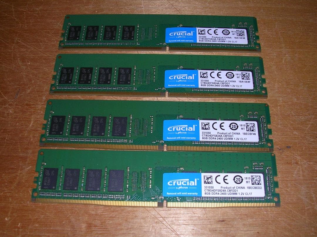m*o様 【動作品】Crucial製メモリ DDR4-2400 32GB（8GB
