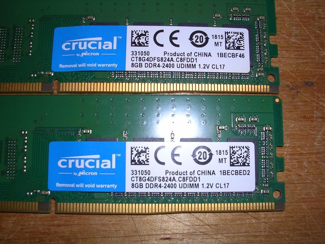 m*o様 【動作品】Crucial製メモリ DDR4-2400 32GB（8GB