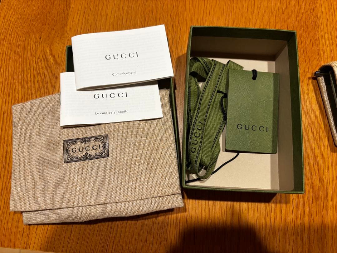 【はむママ3】GUCCI　オンライン限定 ダブルGカードケースウォレット