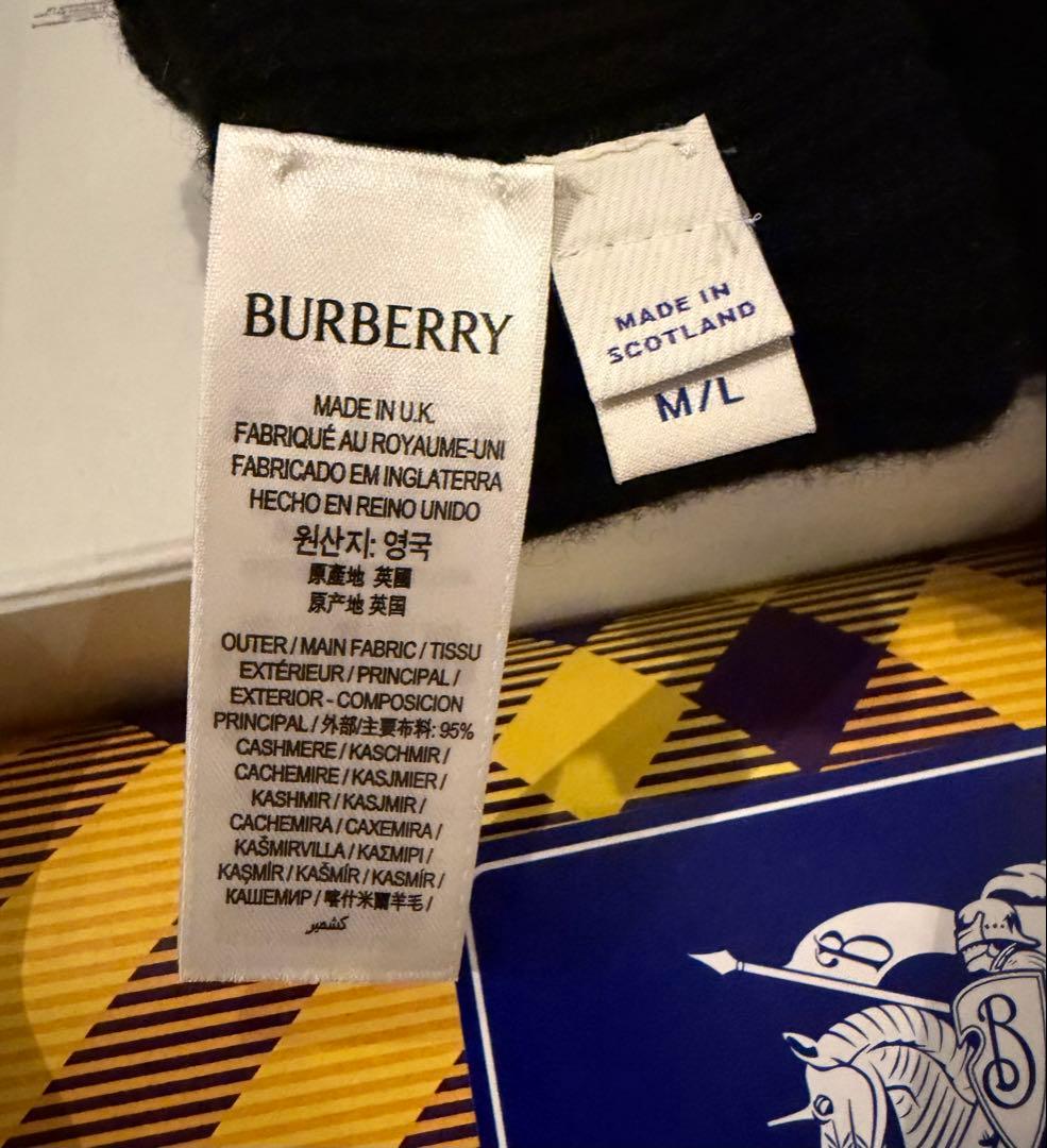 BURBERRY カシミアブレンド グローブ ブラック 手袋