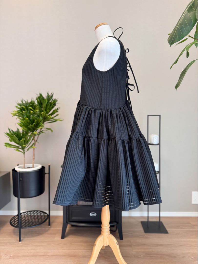 CECILIE BAHNSEN Abigail ティアードドレスワンピース　黒