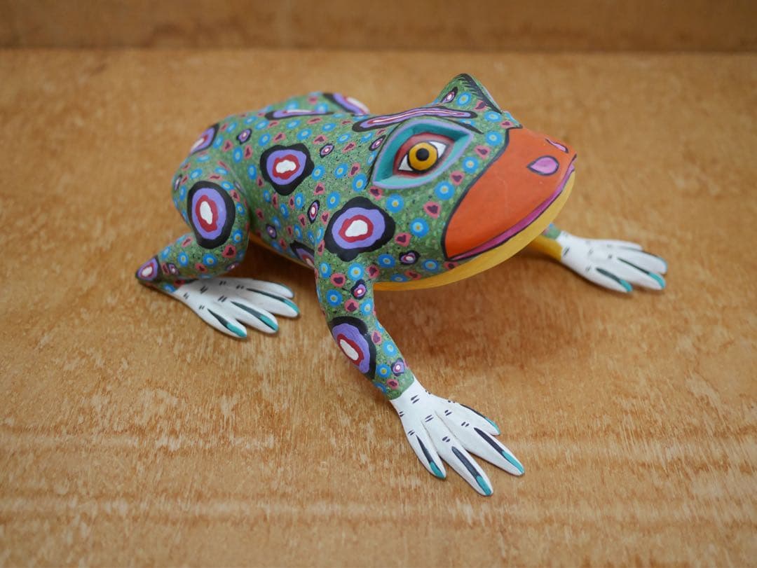 OAXACAN WOOD CARVING オアハカンウッドカービング　カエル大