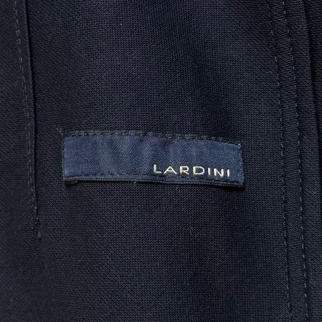 LARDINI ニット テーラードジャケット 48 ネイビー ラルディーニ