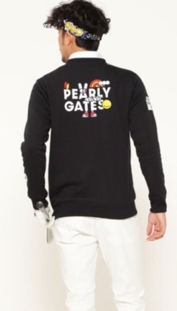 新品 正規品 パーリーゲイツ どうしちゃったPGスウェット サイズ 紺 4 M