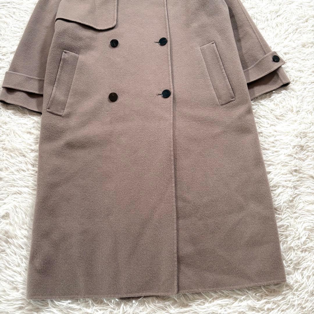 美品✨セオリーリュクス　ダブルフェイス　バイカラー ロング コート　グレー