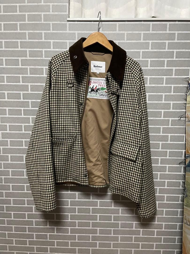 Barbour チェック柄ジャケット　千鳥柄　スペイ