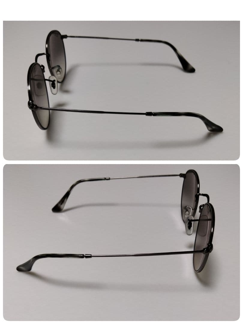 Ray-Ban3447 ラウンドメタル エクスクルーシブ サングラス ガンメタ