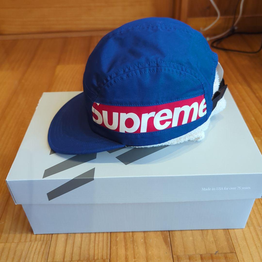 Supreme 青色 ロゴキャップ