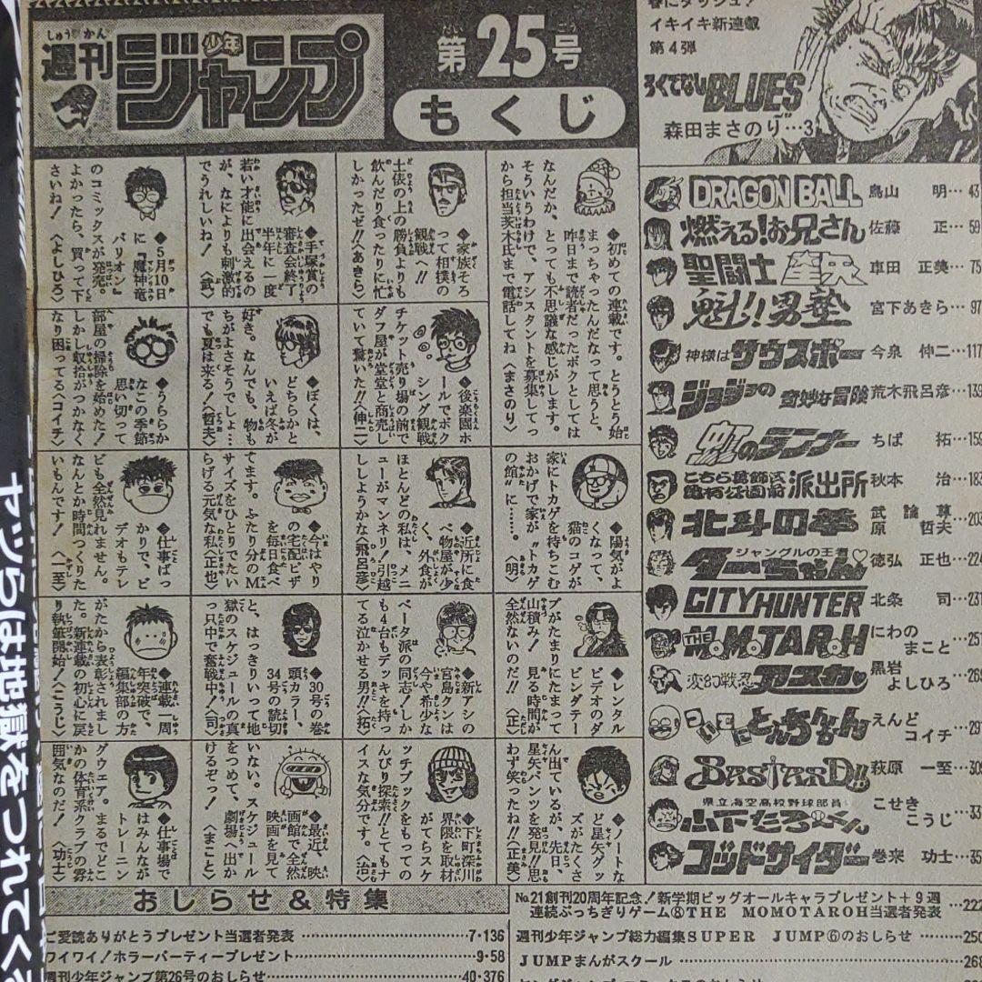 貴重当時物！週刊少年ジャンプ1988年5月30日号　新連載！ろくでなしBLUES