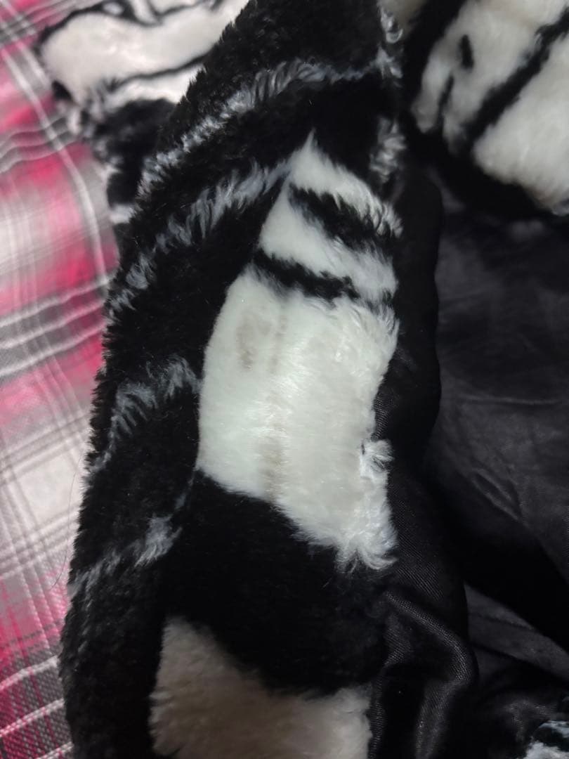 80s DONNYBROOK USA製 face柄 fakefur coat L