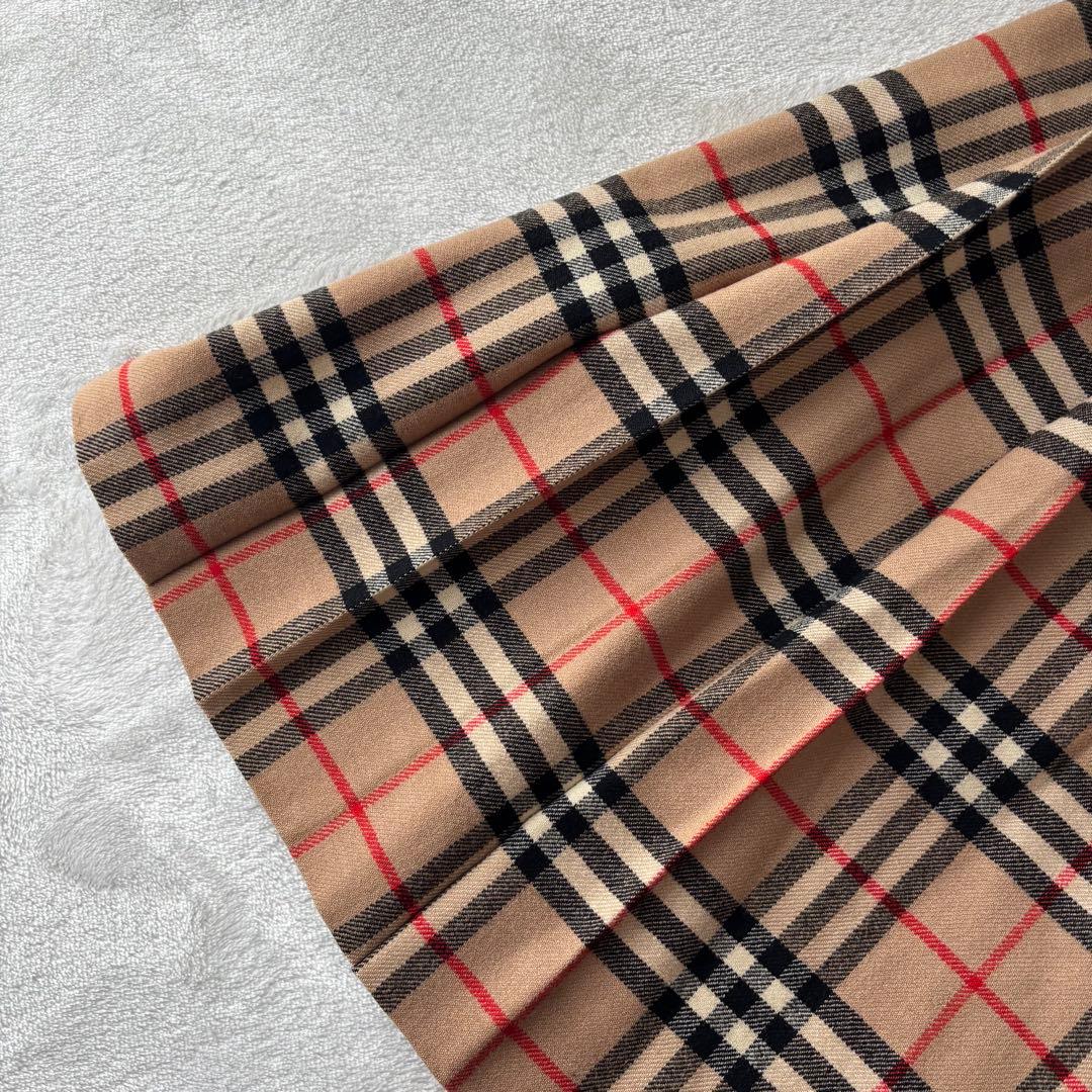 定番✨Burberry プリーツスカート　ノバチェック ベージュ 11号