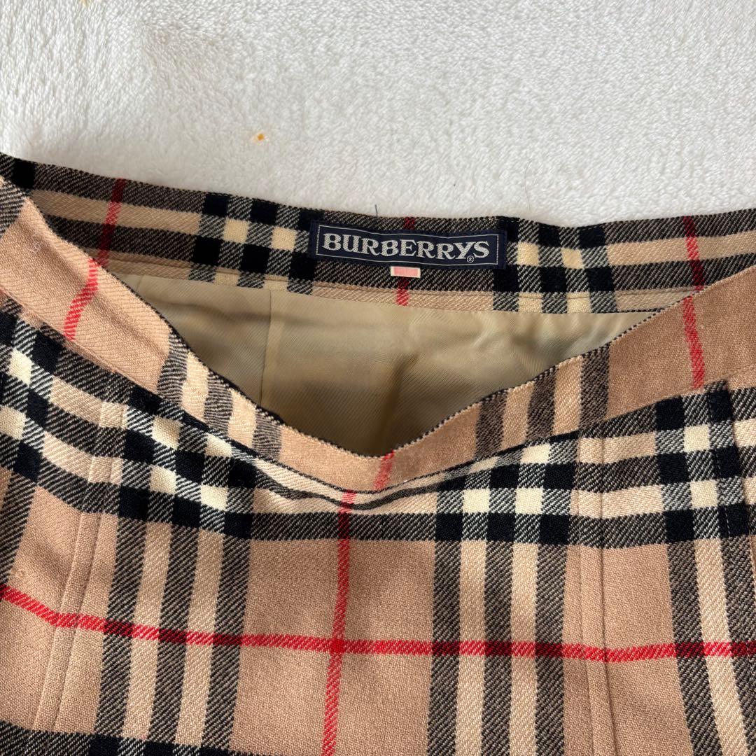 定番✨Burberry プリーツスカート　ノバチェック ベージュ 11号
