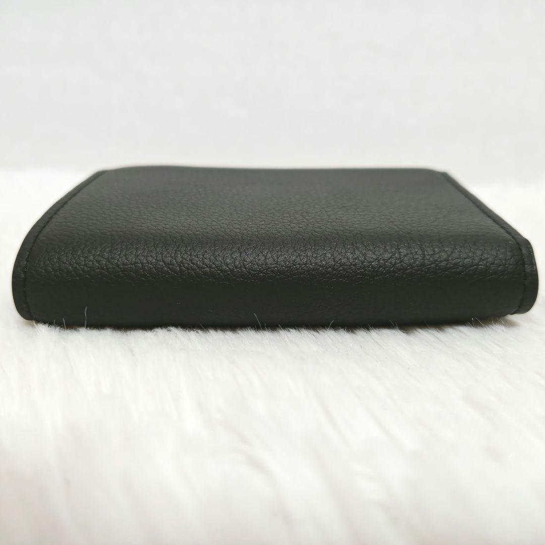 ✨美品✨ラヴィスト 3つ折り財布 コンパクトウォレット ゴールド金具 レザー 黒