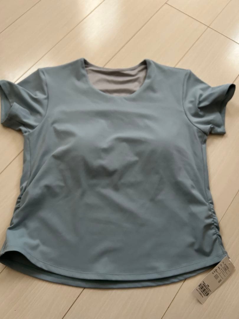 SUKALA サイドギャザーカップ付きTee lava ヨガウェア　Lサイズ