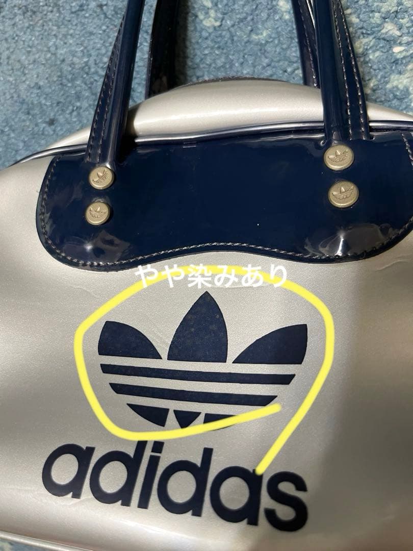 【レア美used✨】adidas エナメルミニボストンバッグ90'sヴィンテージ