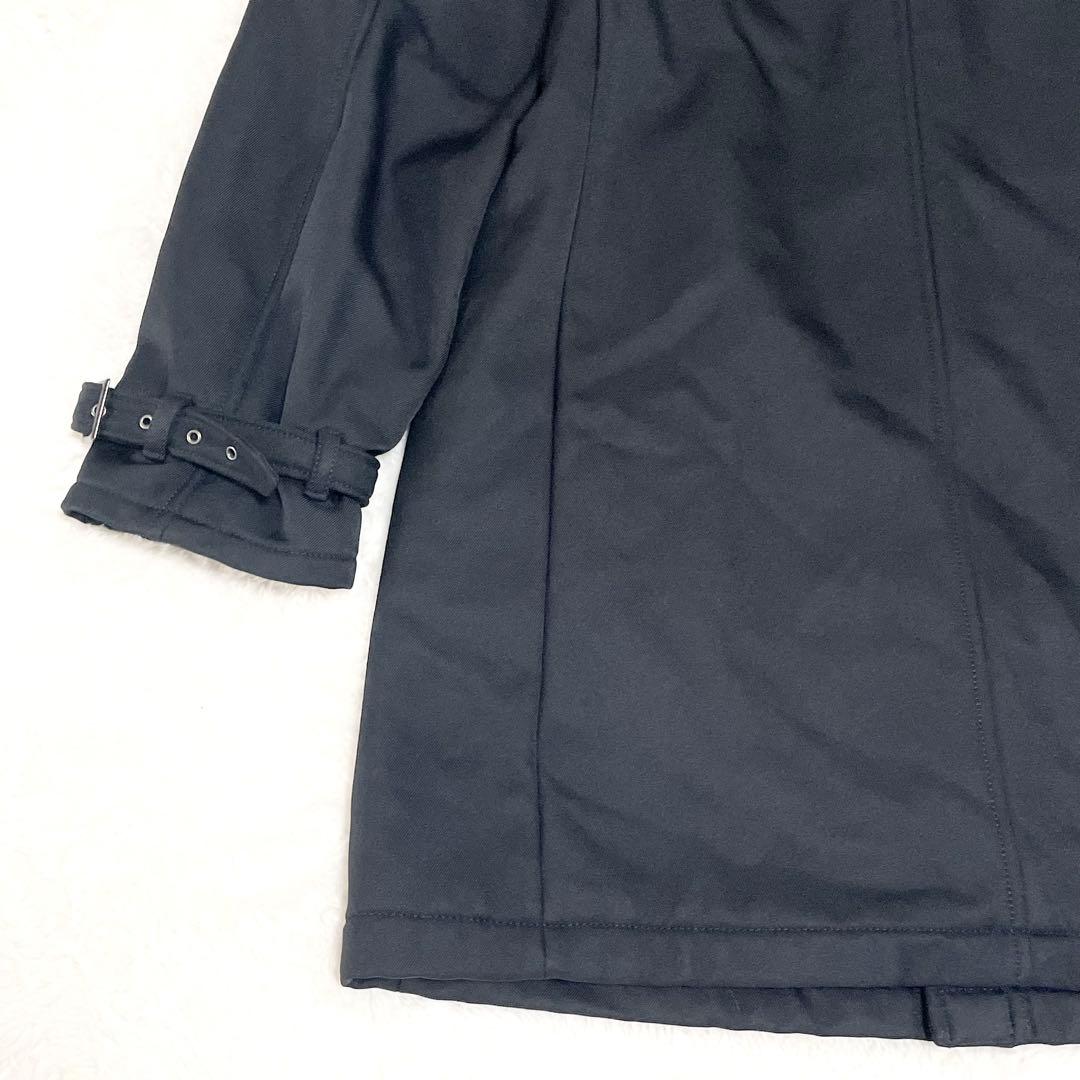 【モード系】 COMME CA mode ロングコート フルジップ アンゴラ 黒