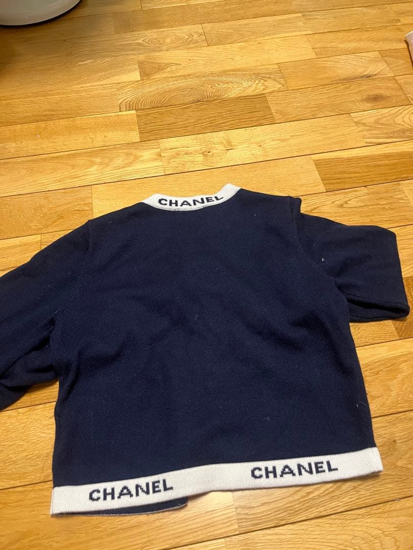 CHANEL ネイビー カーディガン サイズ38 シャネル