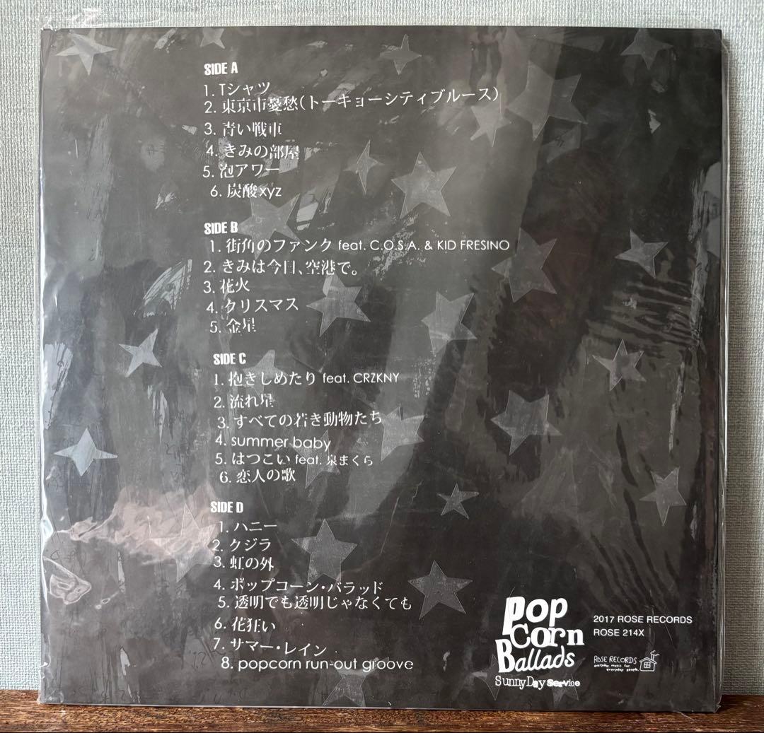 サニーデイサービス Popcorn Ballads 2枚組アナログ•レコード盤