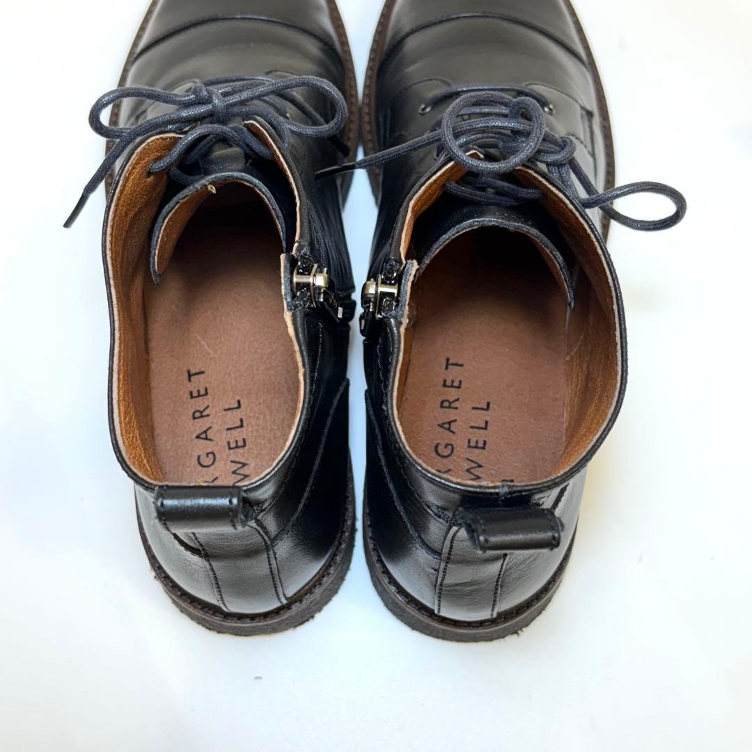 (美品)MARGARET HOWELL idea レースアップブーツ 黒