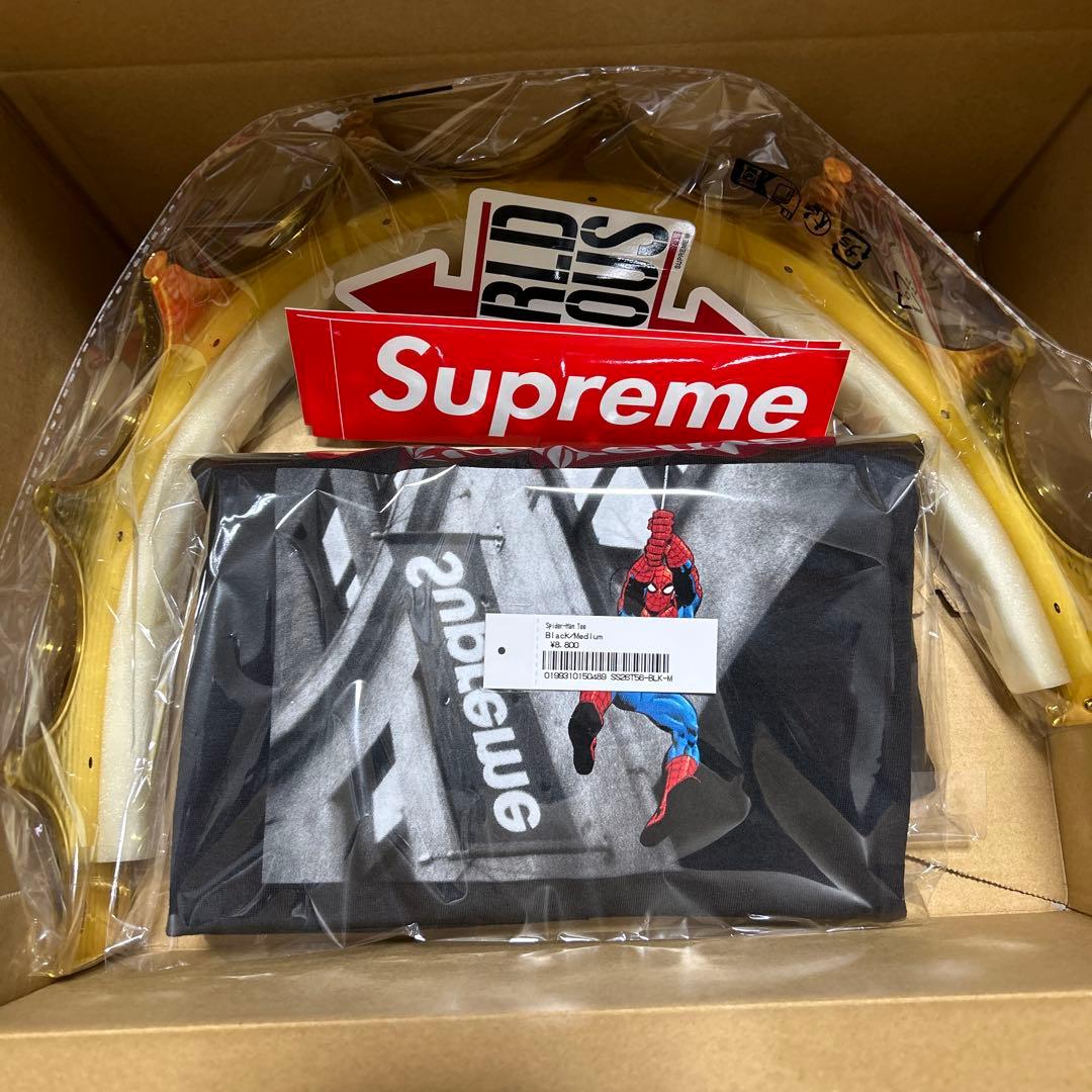 Supreme Spider-Man Tee ブラックMサイズ 付属品付き