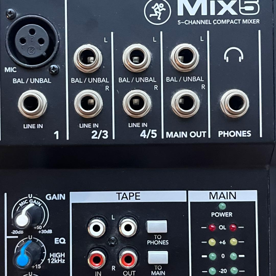 【箱なし・説明書付】MACKIE MIX5 アナログミキサー