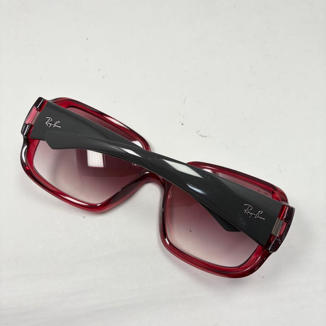 【美品】レイバン　サングラス　RB4347 ワイドレンズ　レッド　希少　入手困難