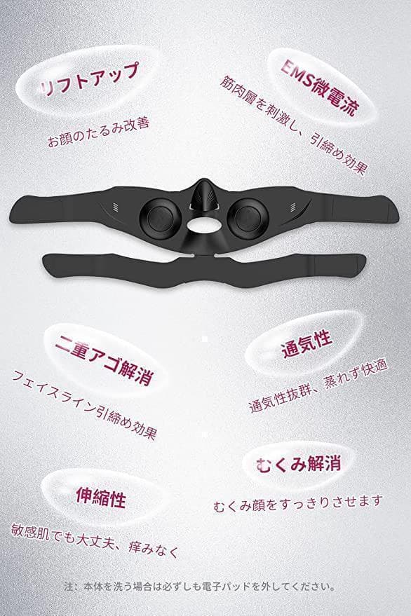 美顔器 EMS フェイスベルト サウナマスク 自宅エステ 充電式　リモコン